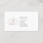 プロフェッショナルマッサージセラピストロータスカイロプラクター 名刺 (裏面)