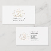 プロフェッショナルマッサージセラピストロータススパ医療 名刺 (正面/裏面)