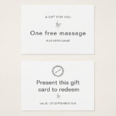 プロフェッショナルマッサージパーラーギフト券 (正面&裏面)