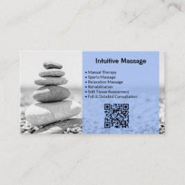 プロフェッショナルマッサージブルー名刺（写真付） ロイヤリティカード