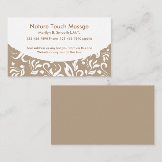 プロフェッショナルマッサージ名刺 名刺 (正面/裏面)