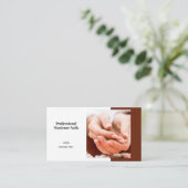 プロフェッショナルマニキュア爪、 ネイル美しいサロントレンディー 名刺 (スタンド正面)