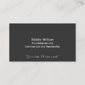 プロフェッショナルマンガ請負業者の給排水衛生設備配管サービス 名刺 (裏面)