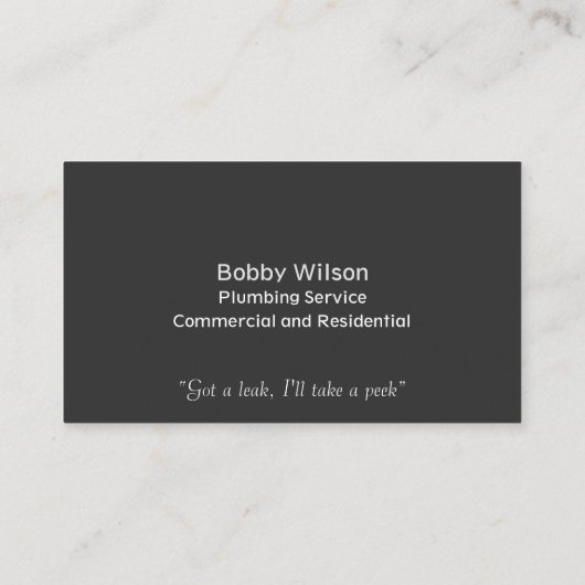 プロフェッショナルマンガ請負業者の給排水衛生設備配管サービス 名刺 (裏面)