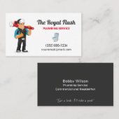 プロフェッショナルマンガ請負業者の給排水衛生設備配管サービス 名刺 (正面/裏面)