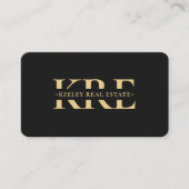 プロフェッショナルマーケティングエレガントブラックモダン 名刺 (正面)