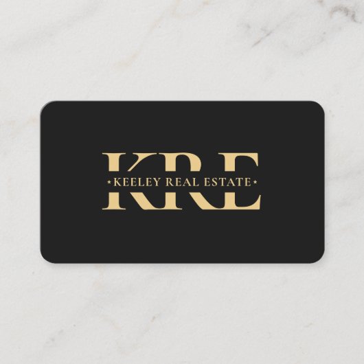 プロフェッショナルマーケティングエレガントブラックモダン 名刺 (正面)