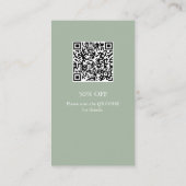 プロフェッショナルマーケティンググリーンウォーター色多肉質 名刺 (裏面)