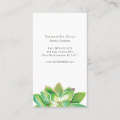 プロフェッショナルマーケティンググリーンウォーター色多肉質 名刺 (正面)