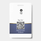 プロフェッショナルマーブルブルー金ゴールド公証人ID バッジ (裏面)