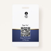 プロフェッショナルマーブルブルー金ゴールド公証人ID バッジ (裏面)