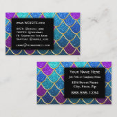 プロフェッショナルマーメイドグリッターエレガントモダンサロン 名刺 (正面/裏面)