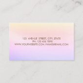 プロフェッショナルミキサーフラワー紙吹雪、ブラシストローク 名刺 (裏面)