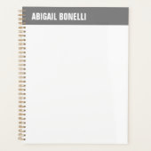 プロフェッショナルミニマはっきりしたリスト名chic gray white プランナー手帳 (正面)