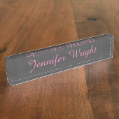 プロフェッショナルミニマフェミニンリストエレガント デスクネームプレート (側面)