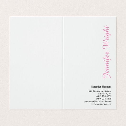 プロフェッショナルミニマフェミニンリストエレガント 名刺 (外部フラット)