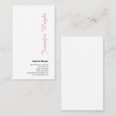 プロフェッショナルミニマフェミニンリストエレガント 名刺 (正面/裏面)