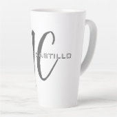 プロフェッショナルミニマモダンモノグラムのリスト カフェラテマグ (右アングル)