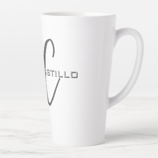 プロフェッショナルミニマモダンモノグラムのリスト カフェラテマグ (右)