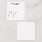 プロフェッショナルミニマモダンモノグラムのリスト ノートカード (正面/裏面)