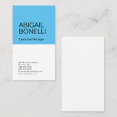 プロフェッショナルミニマモダンリスト平青ホワイト 名刺 (正面/裏面)