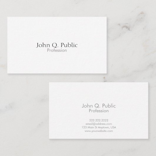 プロフェッショナルミニマモダンリスト 名刺 (正面/裏面)