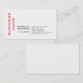 プロフェッショナルミニマモダンリスト 名刺 (正面/裏面)