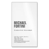 プロフェッショナルミニマモダンルはっきりした平原 マグネット名刺 (正面縦)