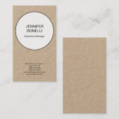 プロフェッショナルミニマリストのプレインプレミアムクラフト 名刺 (正面/裏面)