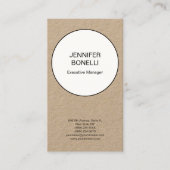 プロフェッショナルミニマリストのプレインプレミアムクラフト 名刺 (正面)