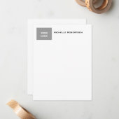 プロフェッショナルミニマリストのプレーンシンプルロモダンゴ ノートカード (正面/裏面インサイチュ)