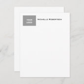 プロフェッショナルミニマリストのプレーンシンプルロモダンゴ ノートカード (正面/裏面)