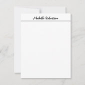 プロフェッショナルミニマリストの平手手書き ノートカード (正面)