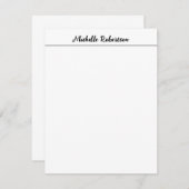 プロフェッショナルミニマリストの平手手書き ノートカード (正面/裏面)