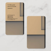 プロフェッショナルミニマリストアートトレンディー スタイリッシュ 名刺 (正面/裏面)