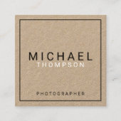 プロフェッショナルミニマリストクラフト紙 スクエア名刺 (正面)