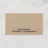 プロフェッショナルミニマリストクラフト紙 名刺 (裏面)