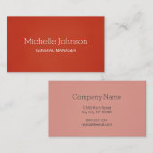 プロフェッショナルミニマリストグライニーレッド 名刺 (正面/裏面)