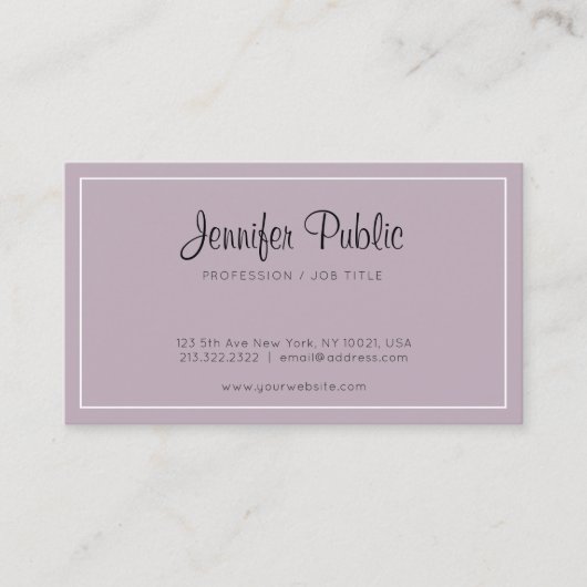 プロフェッショナルミニマリストシックデザインラグジュアリートレンディー 名刺 (正面)