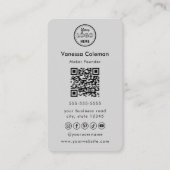 プロフェッショナルミニマリストソフトグレーの名刺 名刺 (正面)