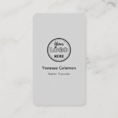 プロフェッショナルミニマリストソフトグレーの名刺 名刺 (裏面)