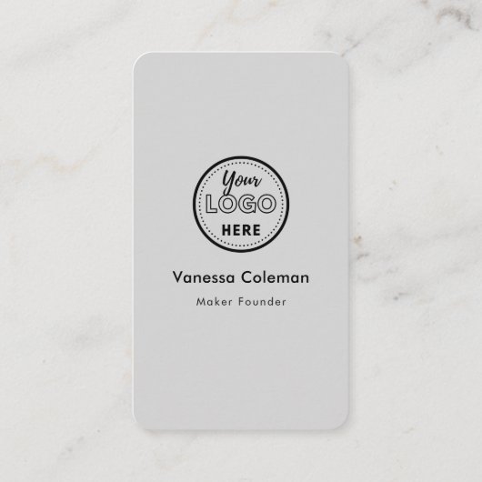 プロフェッショナルミニマリストソフトグレーの名刺 名刺 (裏面)