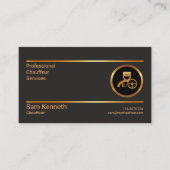 プロフェッショナルミニマリストダブル金ゴールドライン運転手 名刺 (正面)