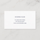 プロフェッショナルミニマリストダークブルーホワイトコンサルタント 名刺 (裏面)