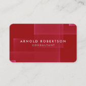 プロフェッショナルミニマリストダークレッド芸術的シック 名刺 (正面)