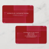 プロフェッショナルミニマリストダークレッド芸術的シック 名刺 (正面/裏面)