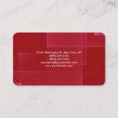 プロフェッショナルミニマリストダークレッド芸術的シック 名刺 (裏面)