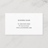 プロフェッショナルミニマリストテクスチャブルーコンサルタント 名刺 (裏面)