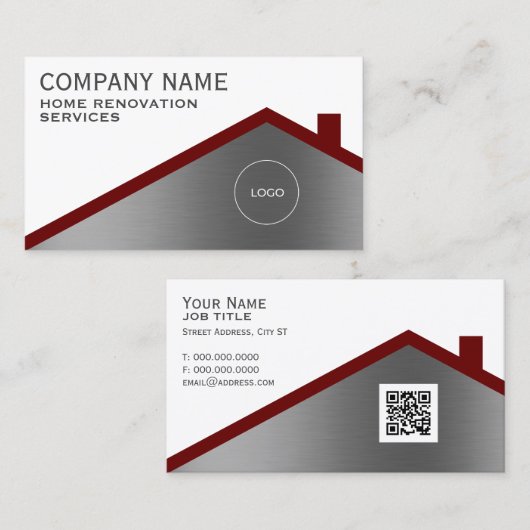 プロフェッショナルミニマリストハウスルーフ  名刺 (正面/裏面)