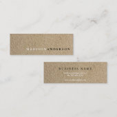 プロフェッショナルミニマリストブラウンクラフトサンド紙 スキニー名刺 (正面/裏面)